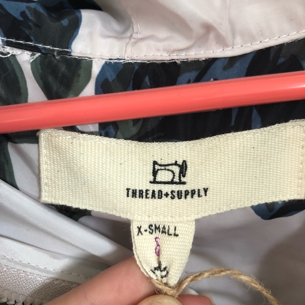 Floral pull over quarter zip rain jacket - Picture 2 of 4